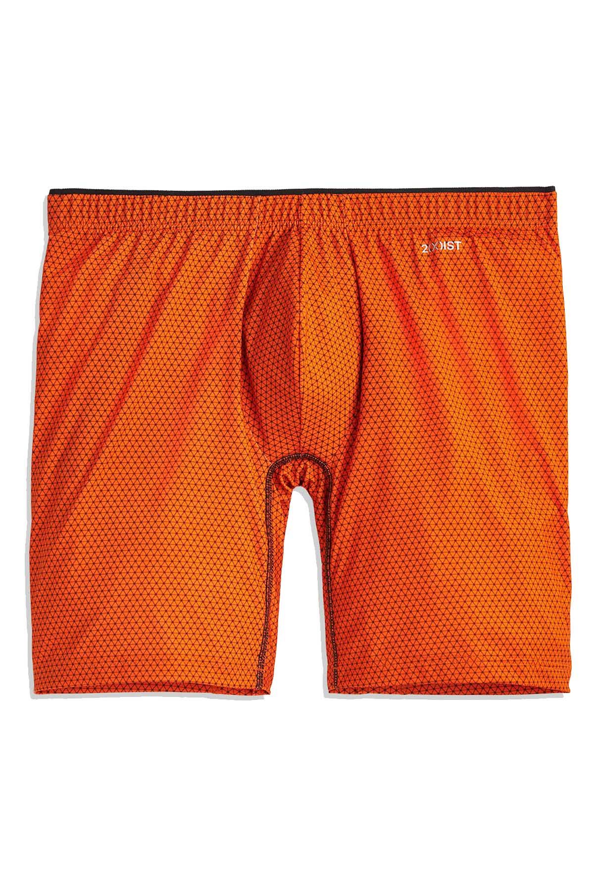 2(X)IST Orange Atomic Print Sliq Micro Sport Boxer Brief