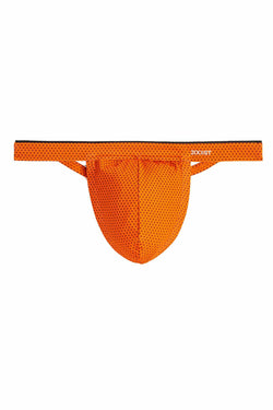 2(X)IST Orange/Charcoal Atom-Print Sliq-Micro Y-Back Thong thumbnail 3