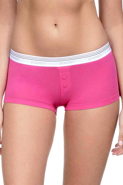 2(X)IST Pink Retro Cotton Boyshort