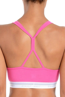 2(X)IST Pink Retro Cotton Racerback Bralette thumbnail 3