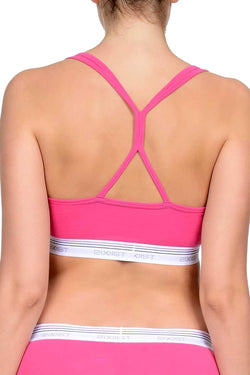 2(X)IST Pink Retro Cotton Racerback Bralette thumbnail 4