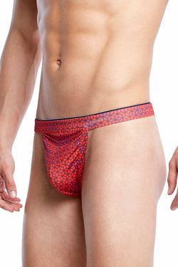2(X)IST Poppy Geo-Box-Print Sliq-Micro Y-Back Thong thumbnail 2