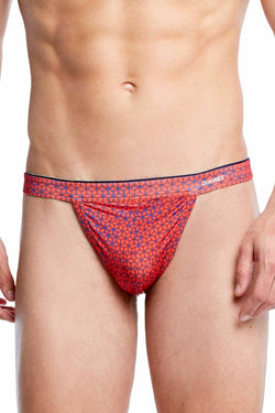 2(X)IST Poppy Geo-Box-Print Sliq-Micro Y-Back Thong thumbnail 1