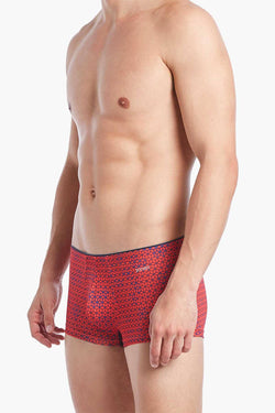 2(X)IST Poppy Red Geo Box Print Sliq Micro Trunk thumbnail 2