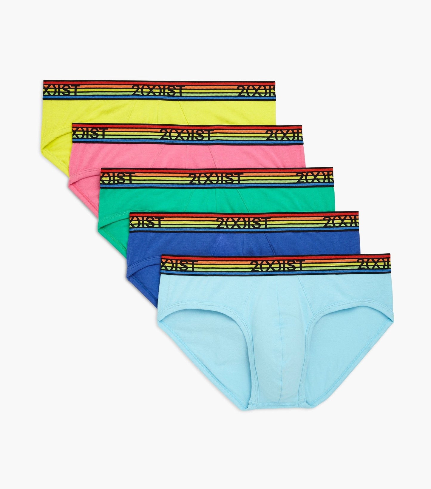 2(X)IST Pride Cotton Stretch No-Show Brief 5-Pack