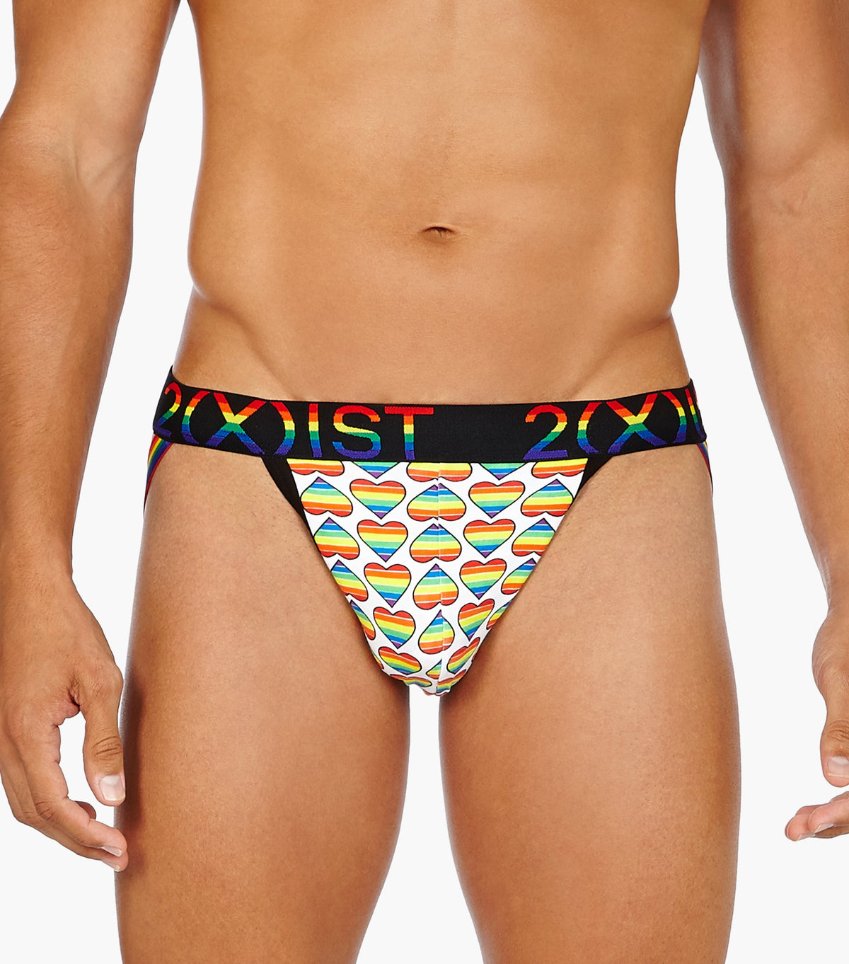 2(X)IST Pride Hearts Cotton Stretch Jock Strap
