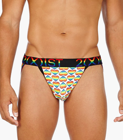 2(X)IST Pride Hearts Cotton Stretch Jock Strap