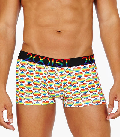 2(X)IST Pride Hearts Cotton Stretch No Show Trunk