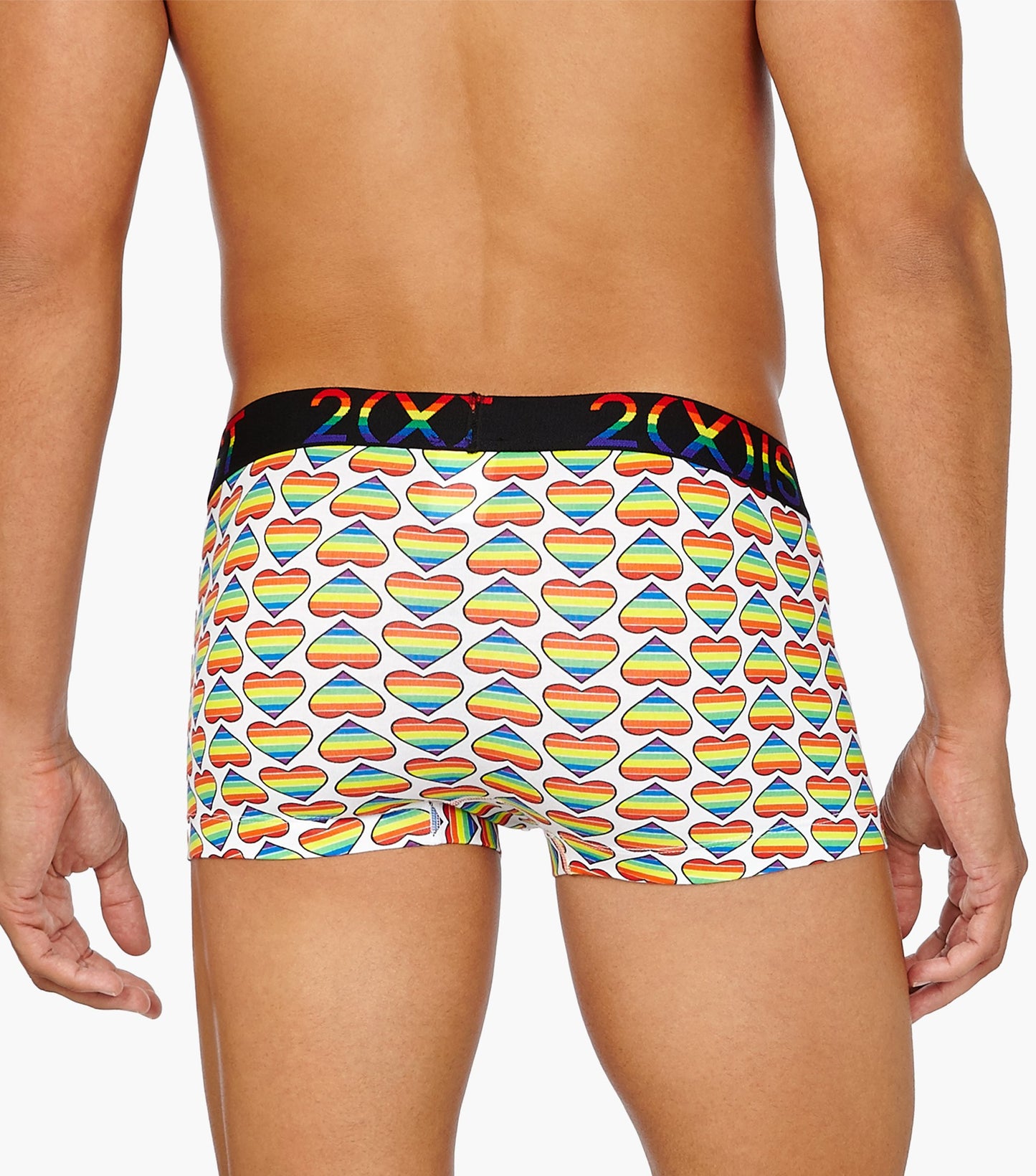 2(X)IST Pride Hearts Cotton Stretch No Show Trunk