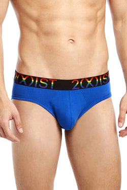 2(X)IST Pride Lapis Blue Cotton Stretch No Show Brief thumbnail 1