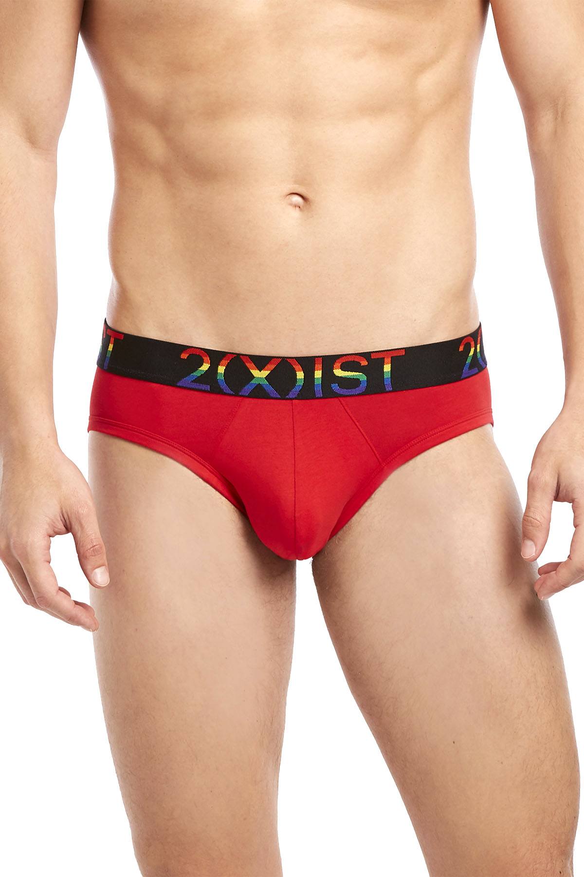 2(X)IST Pride Toreador Red Cotton Stretch No Show Brief