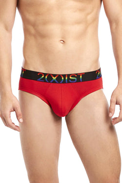 2(X)IST Pride Toreador Red Cotton Stretch No Show Brief thumbnail 1
