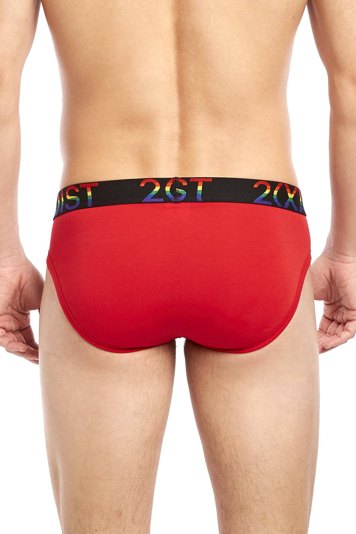 2(X)IST Pride Toreador Red Cotton Stretch No Show Brief