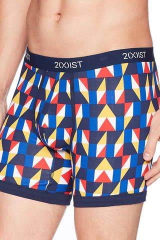 2(X)IST Primary American-Geo Print Graphic Cotton Boxer Brief