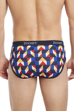 2(X)IST Primary American-Geo Print Graphic Cotton No-Show Brief thumbnail 2