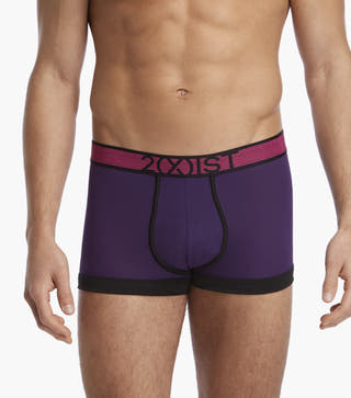 2(X)IST Purple Textured Sport No-Show Trunk