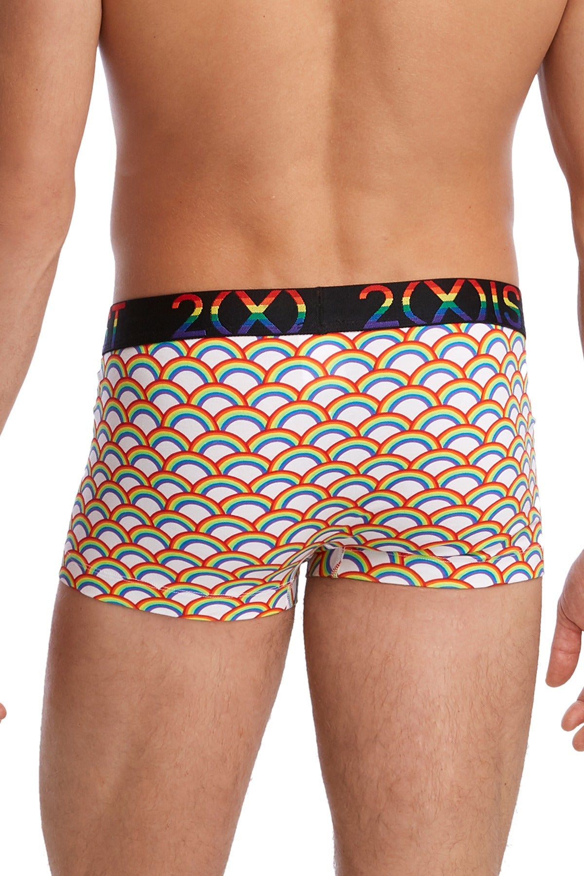 2(X)IST Rainbow Geo Pride Cotton Stretch No-Show Trunk