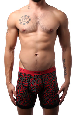 2(X)IST Red Cheetah Graphic Cotton Boxer Brief thumbnail 1