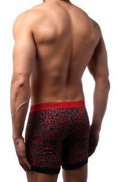 2(X)IST Red Cheetah Graphic Cotton Boxer Brief thumbnail 2