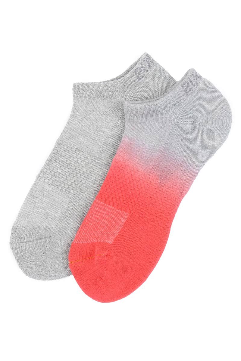 2(X)IST Red & Grey Sport Dip-Dye Low-Cut Sock 2-Pack