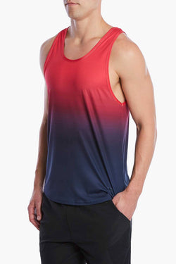 2(X)IST Red-to-Navy Varsity Modern Ombre Tank Top thumbnail 2