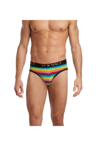 2(X)IST Retro Geo Pride Cotton Stretch Brief