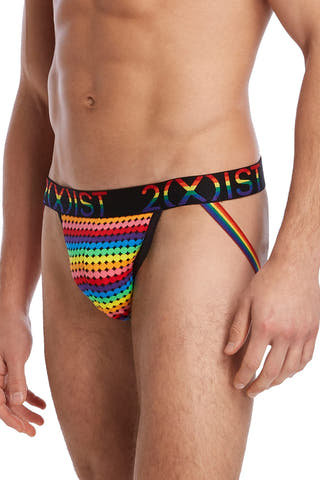 2(X)IST Retro Geo Pride Cotton Stretch Jockstrap