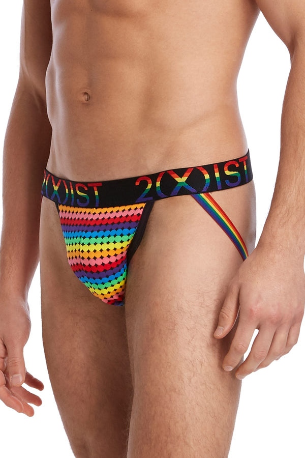2(X)IST Retro Geo Pride Cotton Stretch Jockstrap