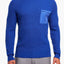 2(X)IST Royal-Blue Long-Sleeve Waffle-Knit Sweater