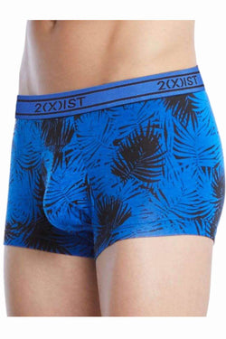 2(X)IST Royal-Blue Palm-Leaf-Print Graphic Modal No-Show Trunk thumbnail 1