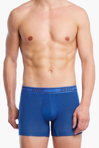 2(X)IST Royal Micro-Grid Print Graphic Modal Boxer Brief