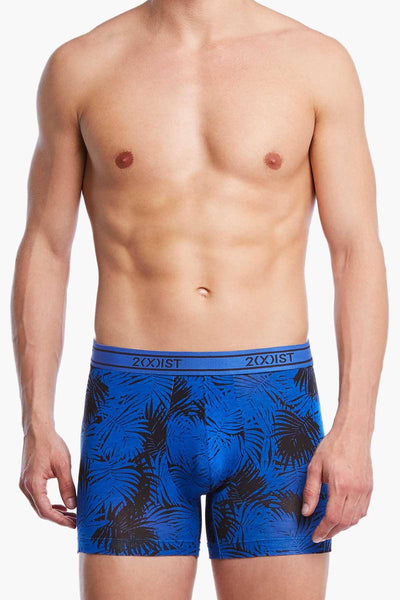 2(X)IST Royal Palm-Leaf Print Graphic Modal Boxer Brief