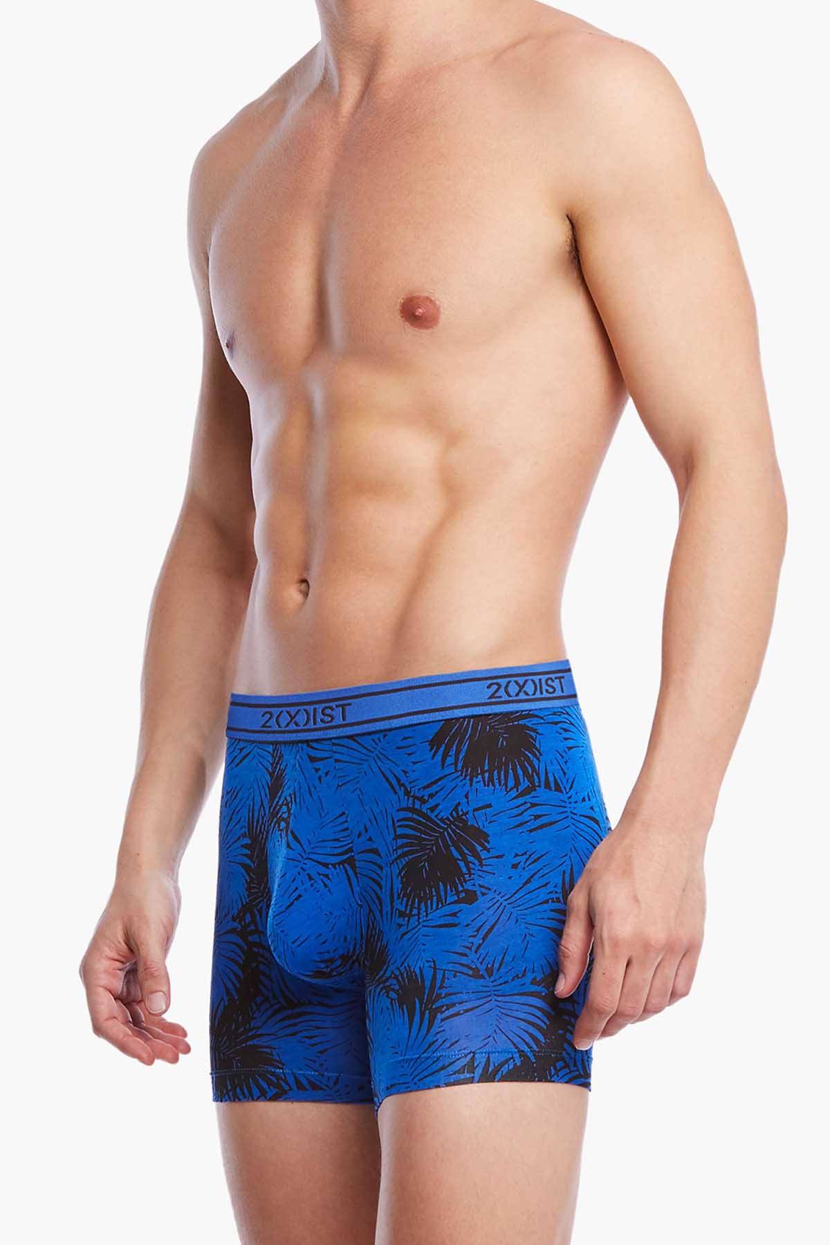 2(X)IST Royal Palm-Leaf Print Graphic Modal Boxer Brief