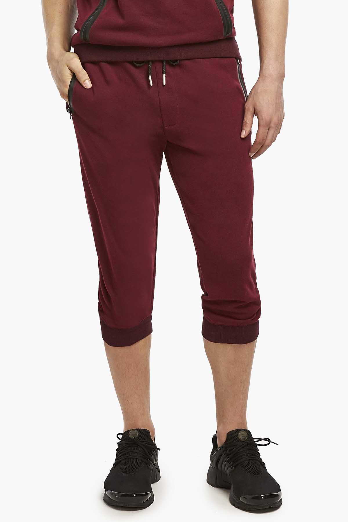 2(X)IST Speckled-Burgundy Sport Crop Lounge Pant