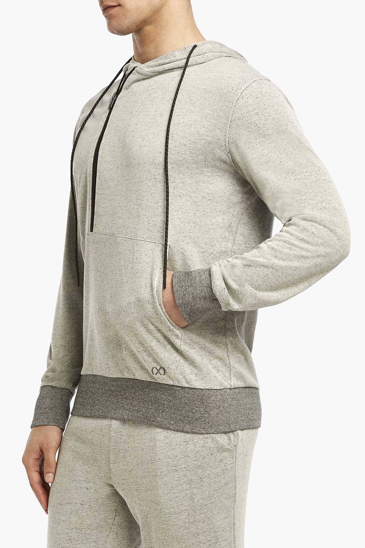 2(X)IST Speckled-Grey Sport Hooded Sweatshirt