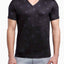 2(X)IST Star-Patch Print Mesh Performance V-Neck Tee
