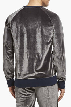 2(X)IST Stormy-Weather After-Hours Velour Crew-Neck Sweatshirt thumbnail 3