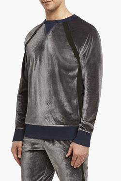 2(X)IST Stormy-Weather After-Hours Velour Crew-Neck Sweatshirt thumbnail 2