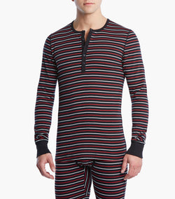 2(X)IST Stripe Essential Cotton Long Sleeve Henley thumbnail 4