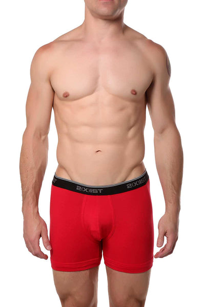 2(X)IST Toreador-Red Essential Cotton-Stretch Boxer Brief