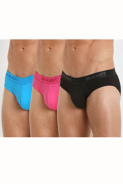 2(X)IST Turquoise/Cabaret/Black Essential Contour Pouch Brief 3-Pack thumbnail 2