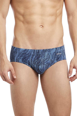 2(X)IST Varsity-Navy Digi-Zebra Print Graphic Cotton Bikini