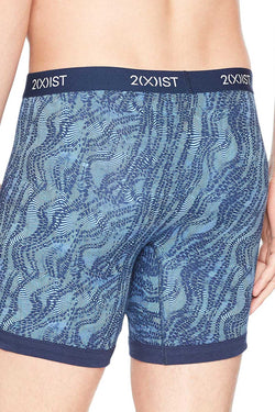2(X)IST Varsity-Navy Digi-Zebra Print Graphic Cotton Boxer Brief thumbnail 2
