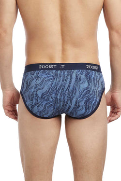 2(X)IST Varsity-Navy Digi-Zebra Print Graphic Cotton No-Show Brief thumbnail 2