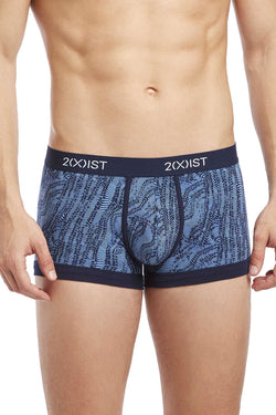 2(X)IST Varsity-Navy Digi-Zebra Print Graphic Cotton No-Show Trunk thumbnail 1