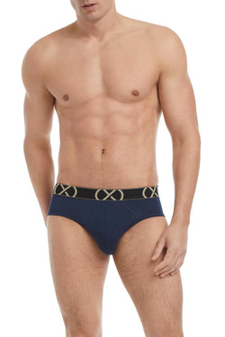2(X)IST Varsity Navy Luxe No Show Brief 3-Pack thumbnail 2