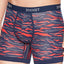 2(X)IST Varsity-Navy/Red Pop-Tiger Print Graphic Cotton Boxer Brief