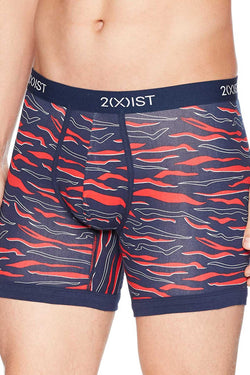 2(X)IST Varsity-Navy/Red Pop-Tiger Print Graphic Cotton Boxer Brief thumbnail 1