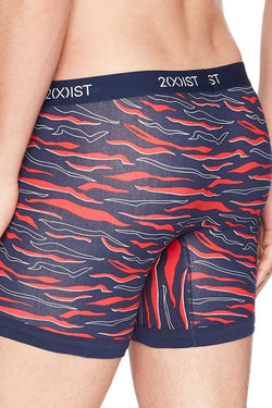 2(X)IST Varsity-Navy/Red Pop-Tiger Print Graphic Cotton Boxer Brief thumbnail 2