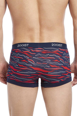 2(X)IST Varsity-Navy/Red Pop-Tiger Print Graphic Cotton No-Show Trunk thumbnail 2